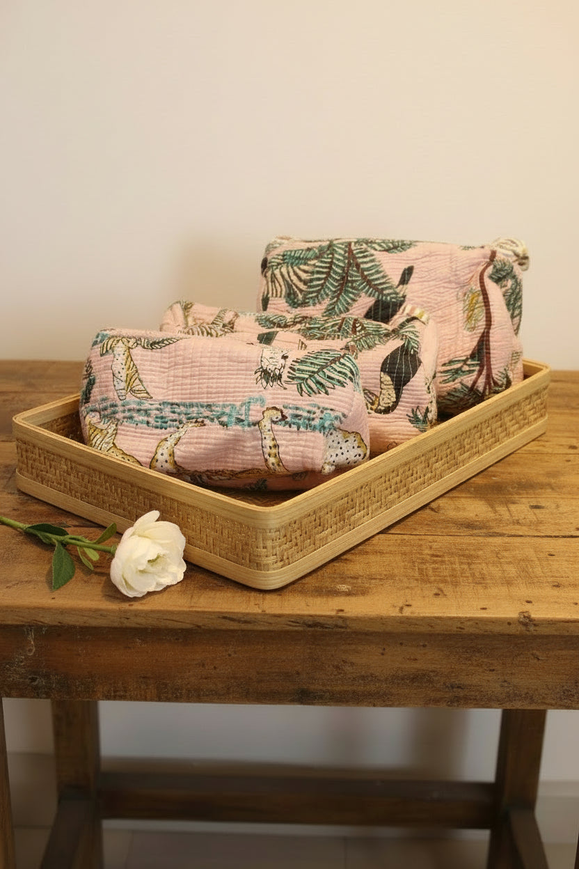Bags- Quilted pouches/makeup
(Set of 3)