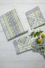 Bedsheets-Queen Premium Handblock printed bedsheets Whitelily