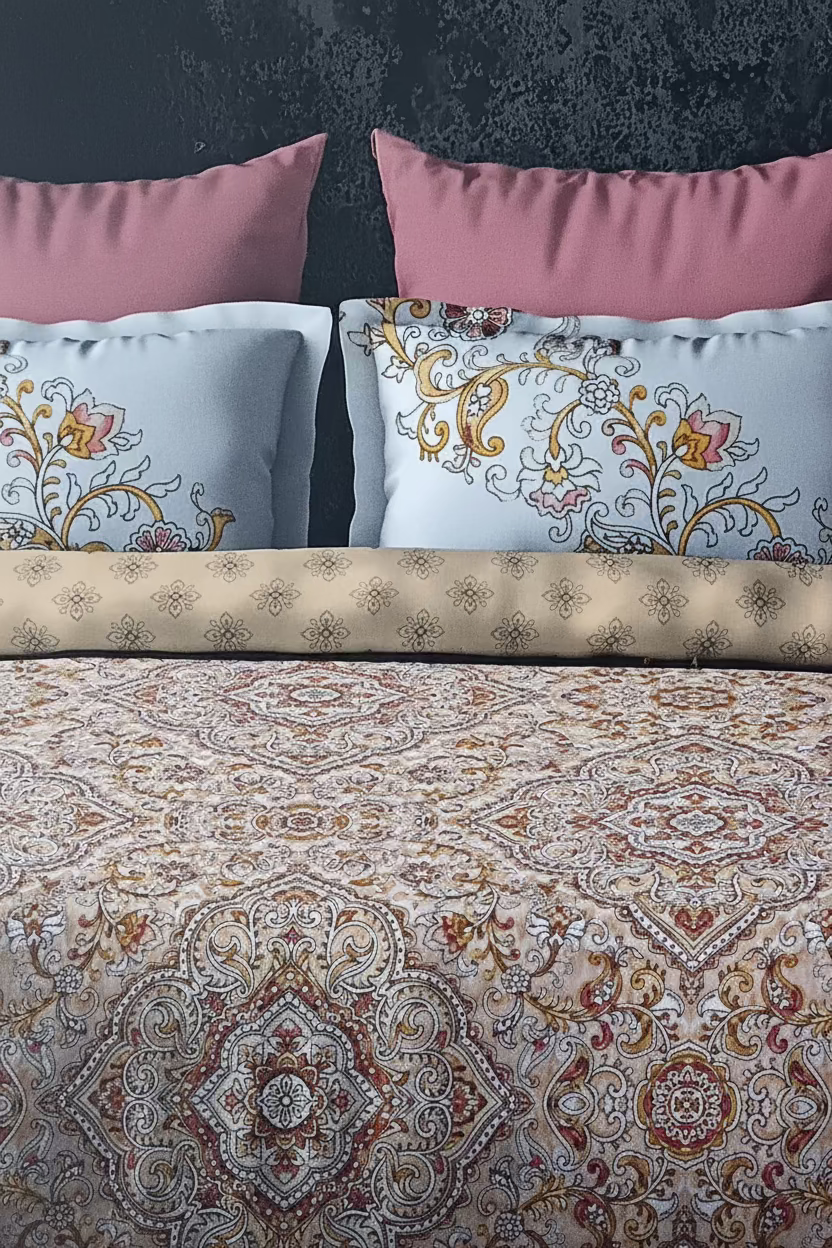 Bedsheets - Queen premium soft cotton bedsheet Digital print DD(prim)