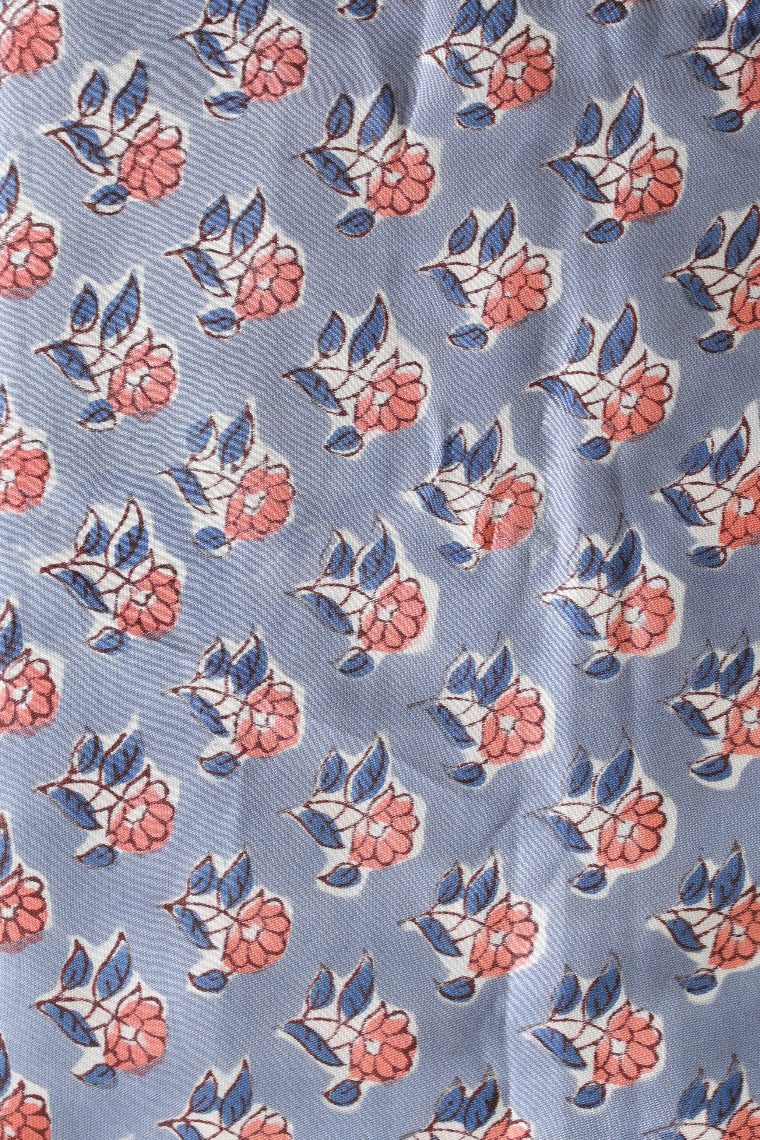 Fabrics - Satin Modal Handblock fabrics