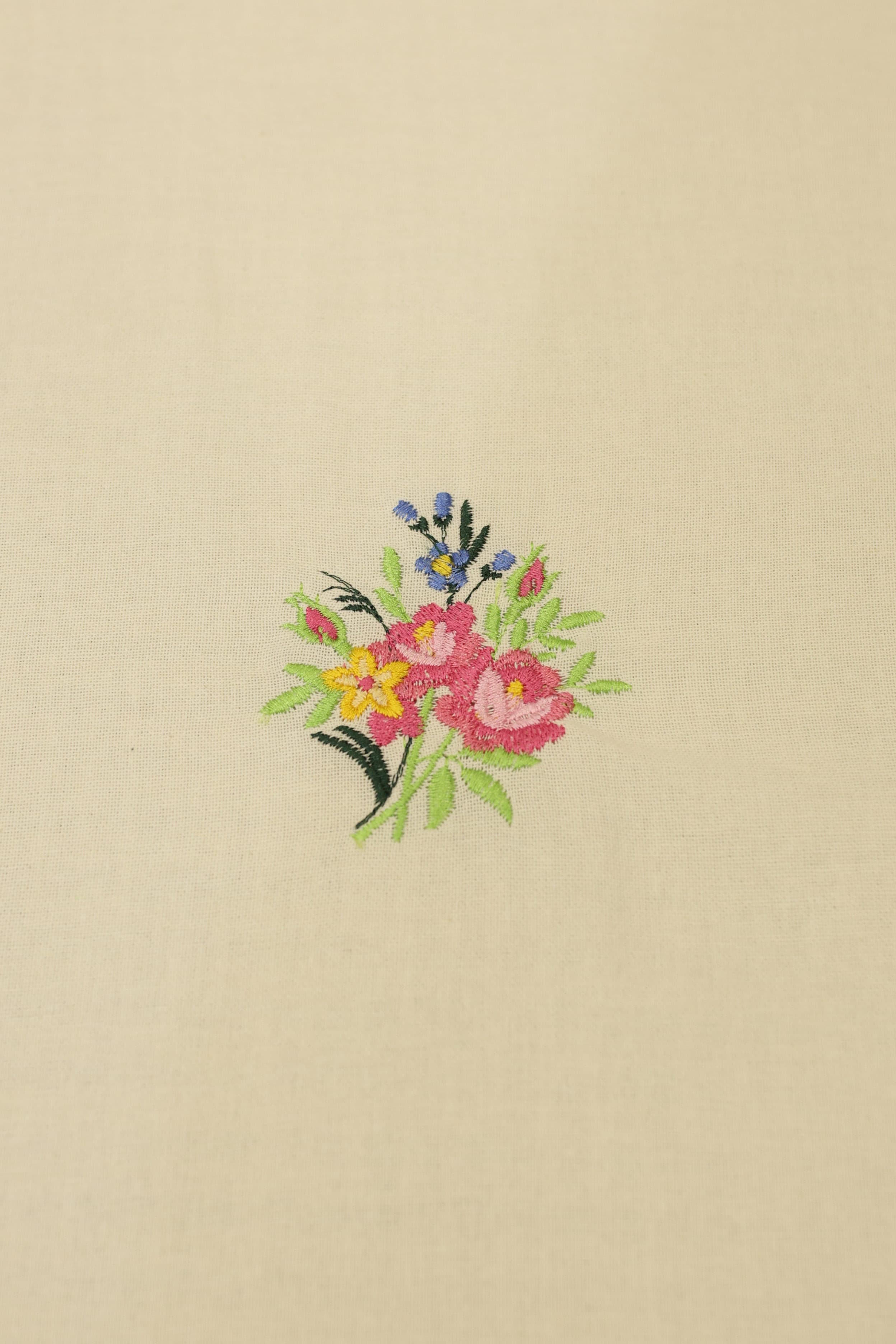 Bedsheets - Queen Premium machine embroidery bedspread off white base