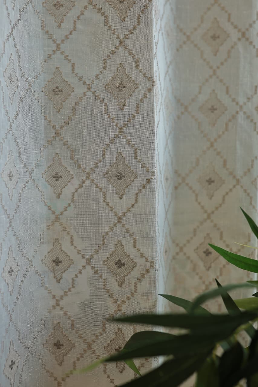 Curtains -Premium embroidery sheer curtain