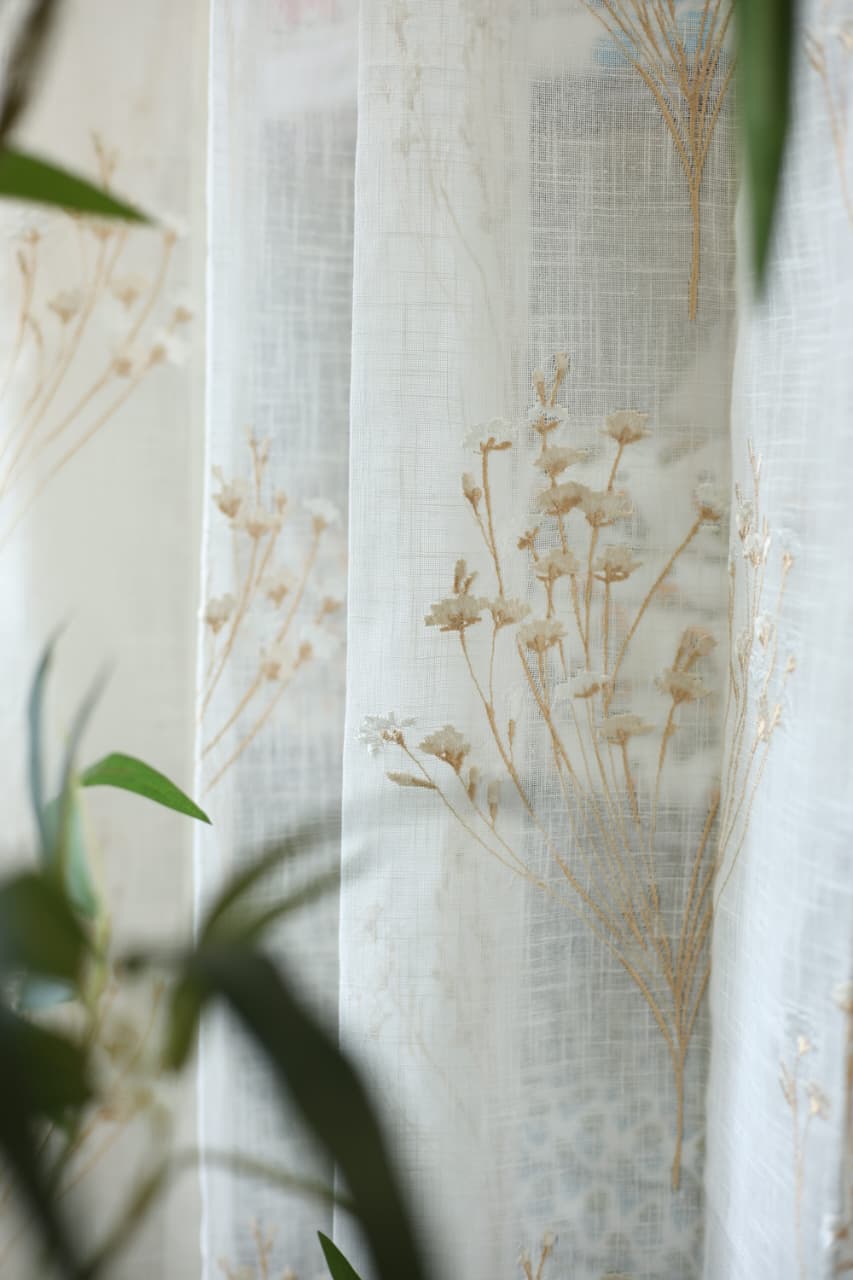 Curtains - Premium Embroidery sheer curtains