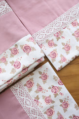Bedsheets - King premium designer Printed lace bedsheet rotary