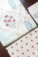 Bedsheets - King Percale cotton handblock print bedsheets