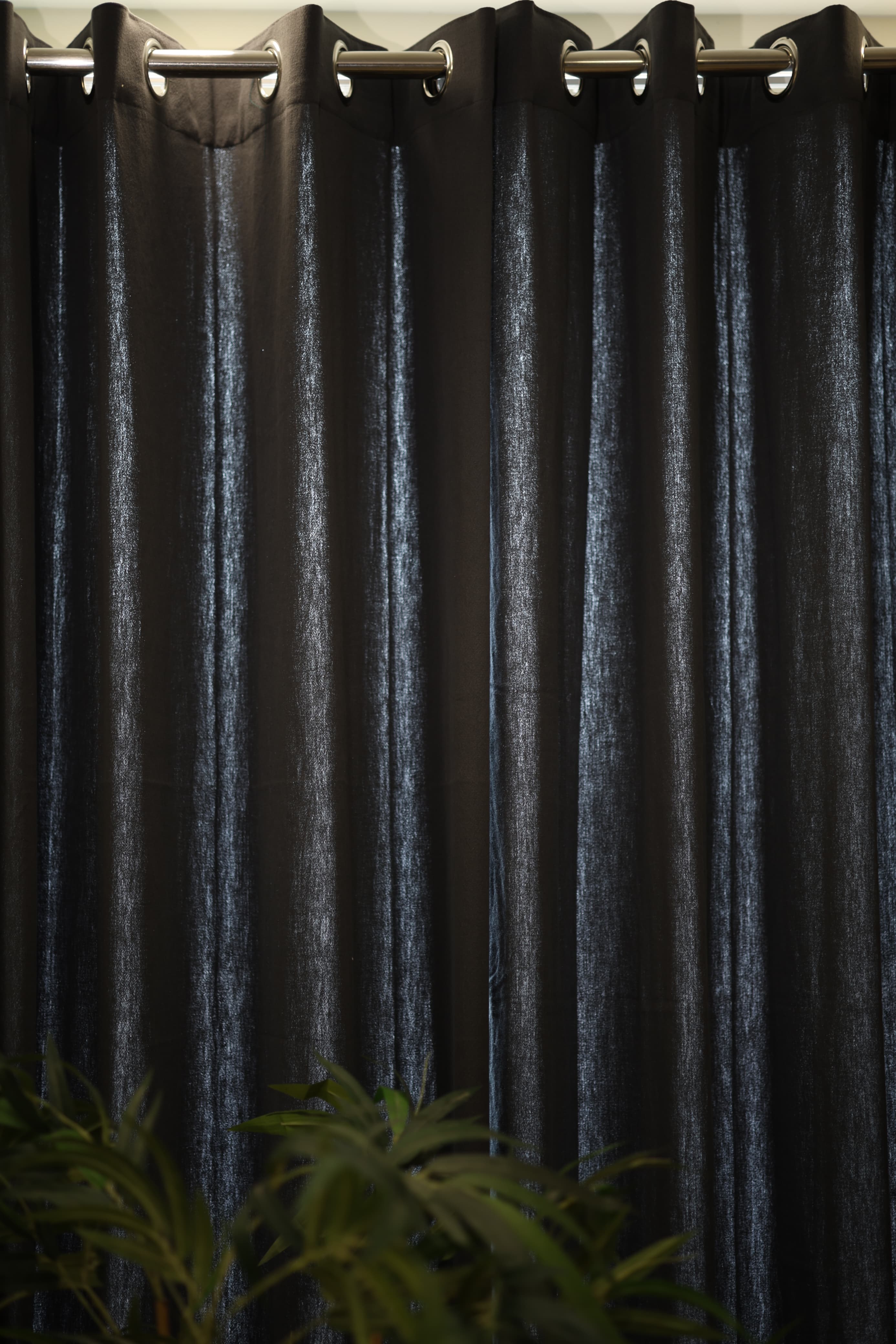 Curtain - Opaque solid plain curtains : Grey