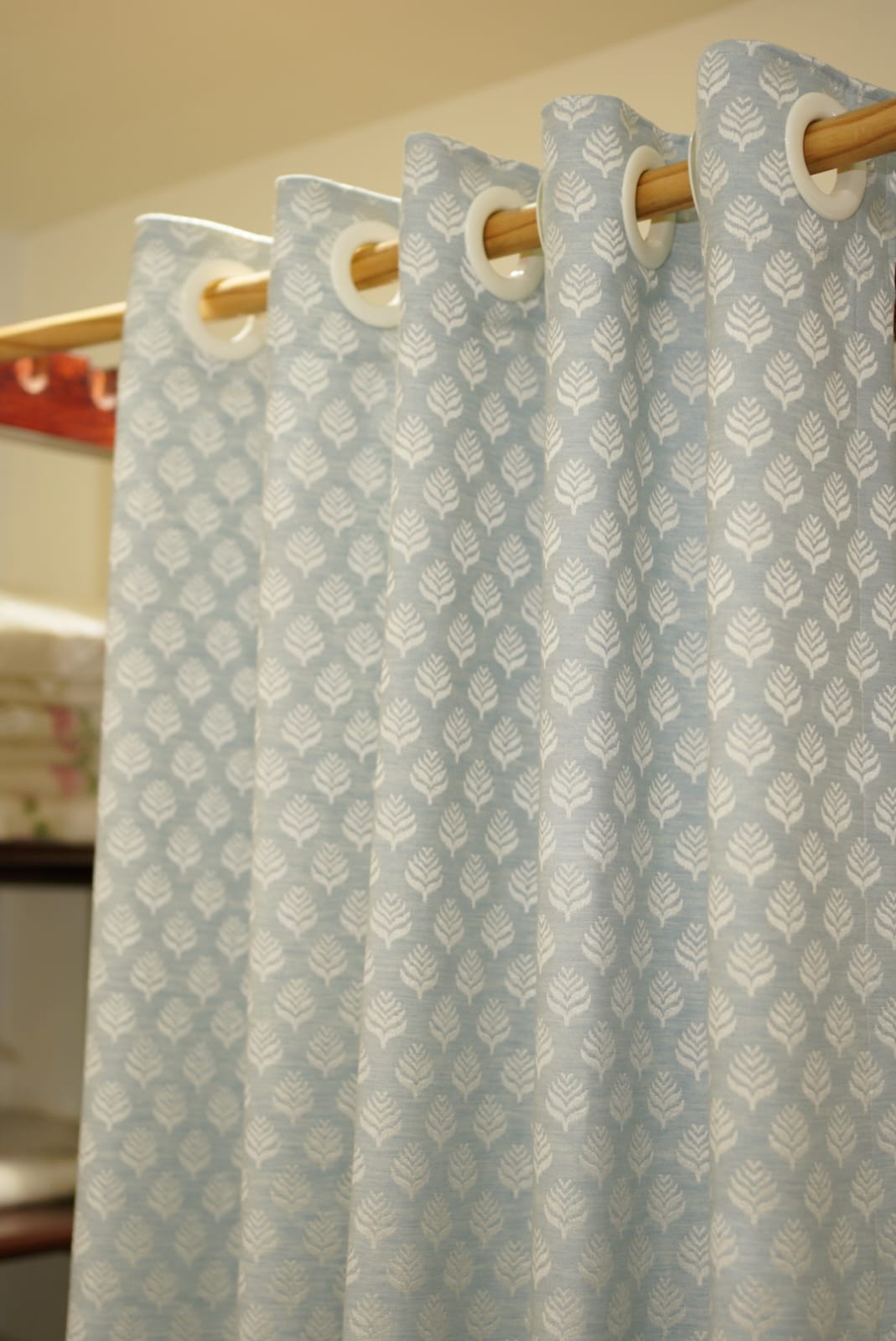 Curtains-Opaque self printed designer curtains