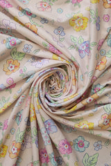 Fabrics - Satin cotton floral fabrics