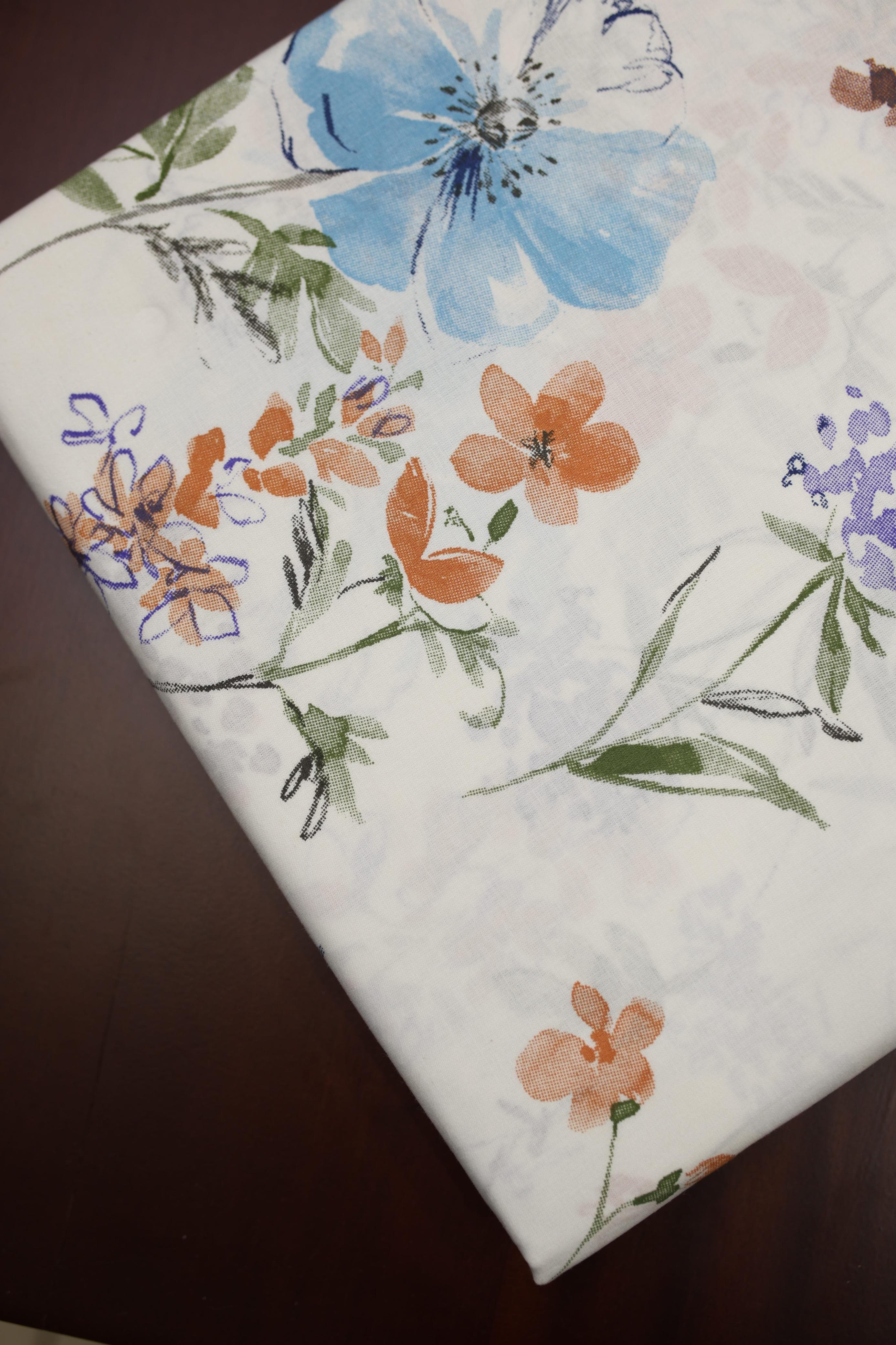 Bedsheets - Queen premium soft cotton bedsheet Digital print DD (cres) 2.24*2.54 mtr