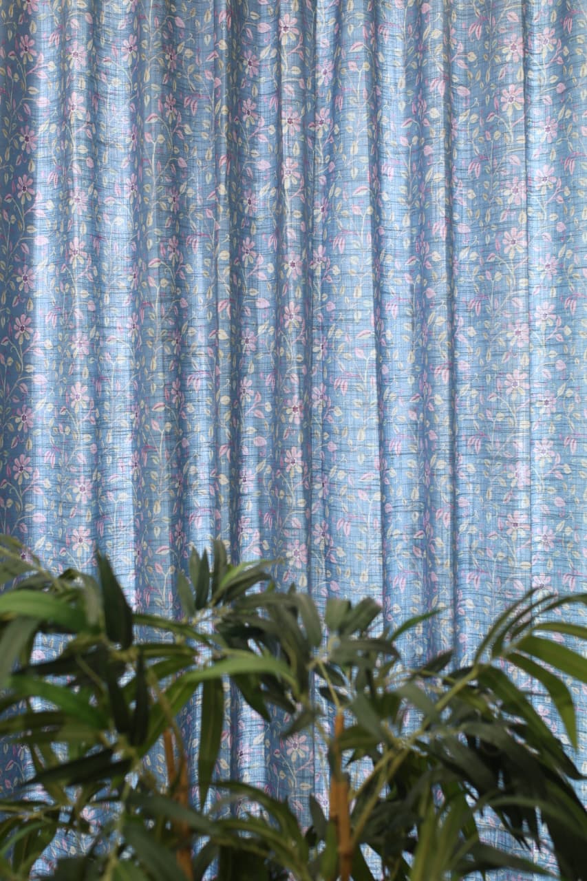 Curtains - Premium kantha print floral opaque curtains prebooking