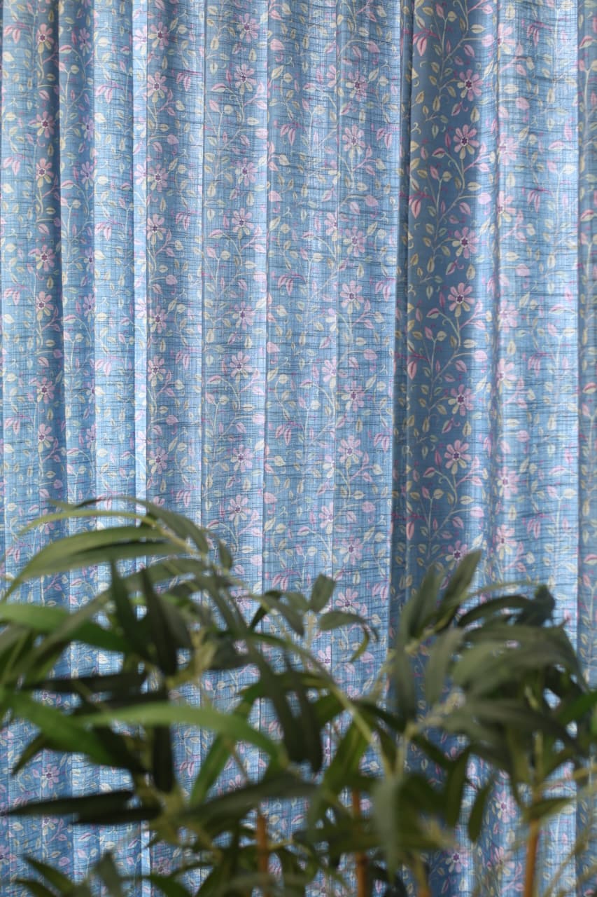 Curtains - Premium kantha print floral opaque curtains prebooking
