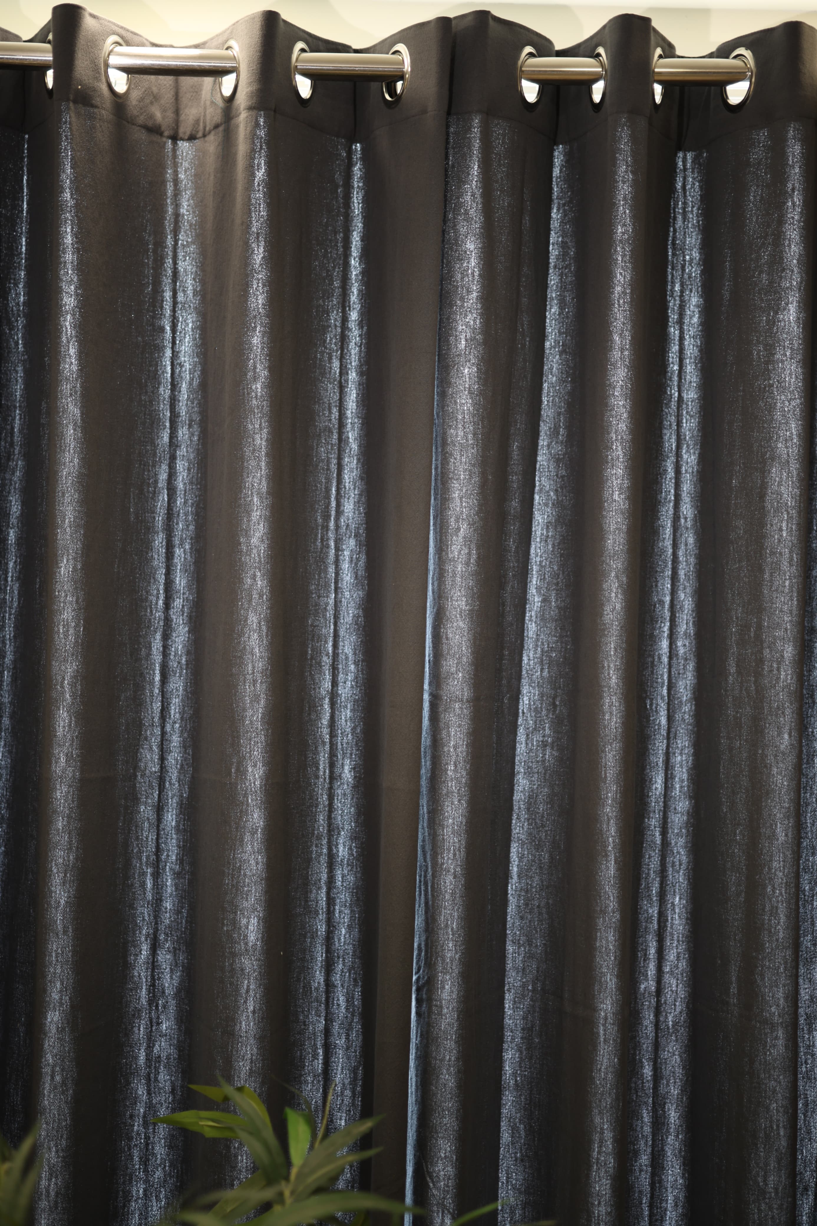 Curtain - Opaque solid plain curtains : Grey